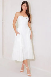 Size Medium, GORGEOUS REPUTATION WOVEN MIDI DRESS - FINAL SALE