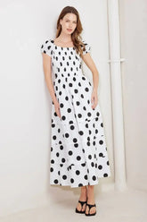 LOGAN POLKA DOT MIDI DRESS