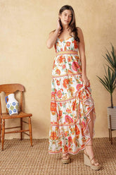 SUMMER SANGRIA MAXI DRESS - RED