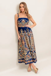 SHARA PRINTED MIDI DRESS