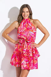 PRETTY AND POISED WOVEN MINI DRESS