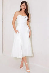 Size Medium, GORGEOUS REPUTATION WOVEN MIDI DRESS - FINAL SALE