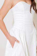 Size Medium, GORGEOUS REPUTATION WOVEN MIDI DRESS - FINAL SALE