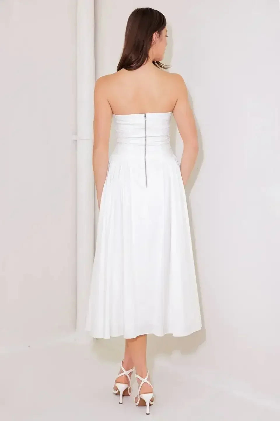 Size Medium, GORGEOUS REPUTATION WOVEN MIDI DRESS - FINAL SALE