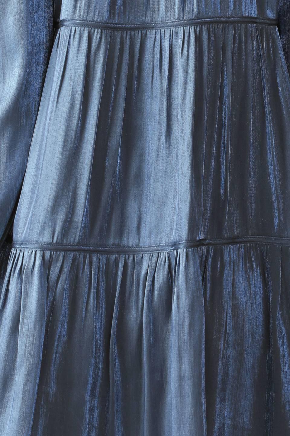 Size Medium, SERENITY CALLING WOVEN BABYDOLL MINI DRESS - BLUE - FINAL SALE