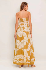 Size Medium, MEREDITH MAXI DRESS - LEAF PRINT - FINAL SALE