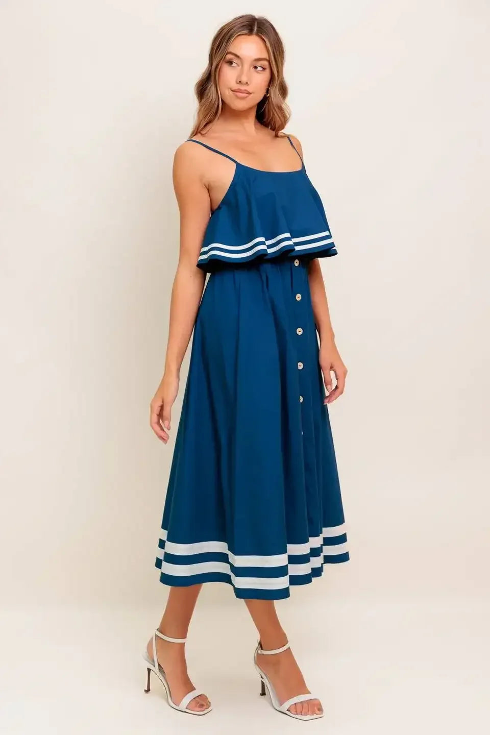 SANDY MIDI DRESS - NAVY