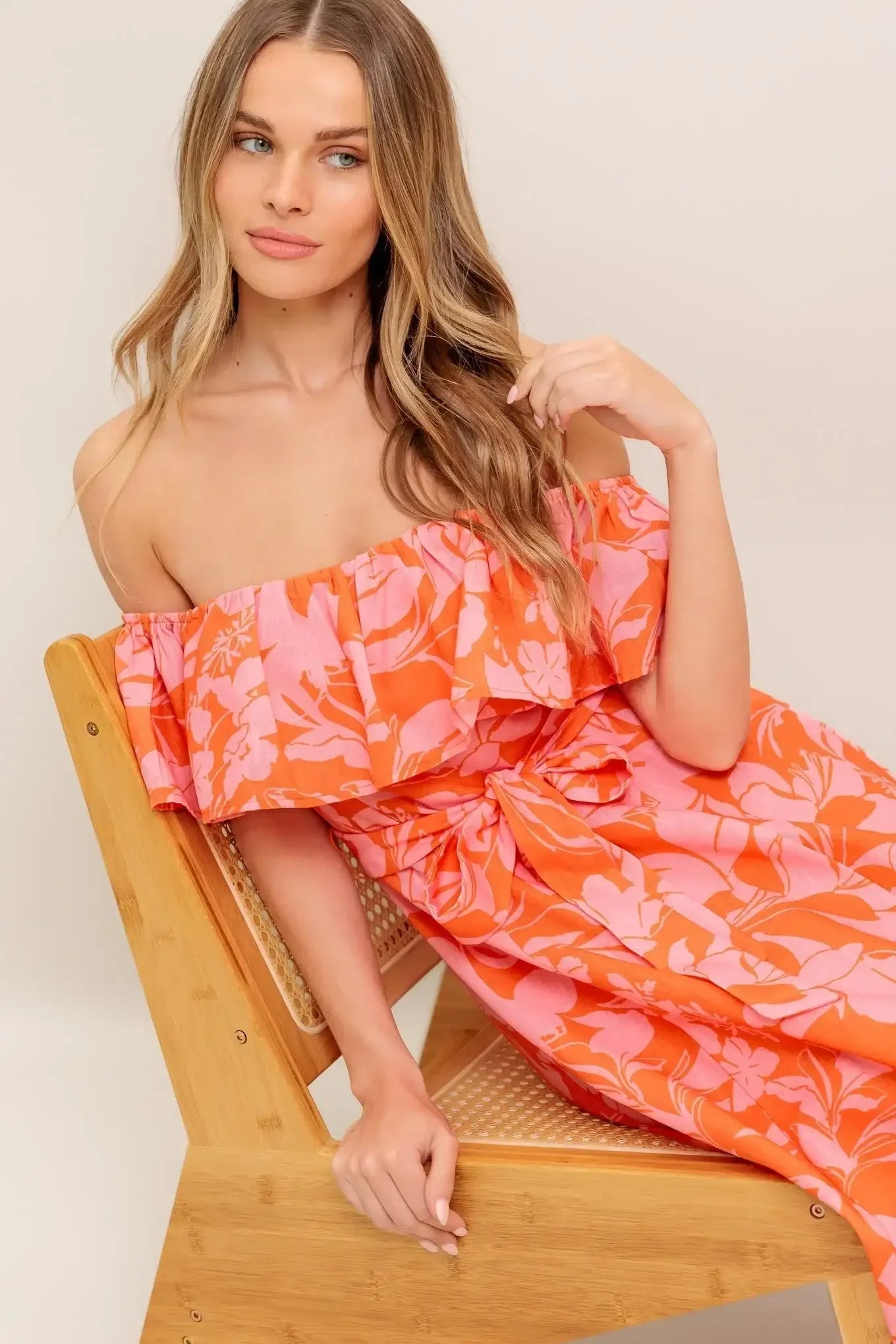 CITRUS GARDEN MIDI DRESS
