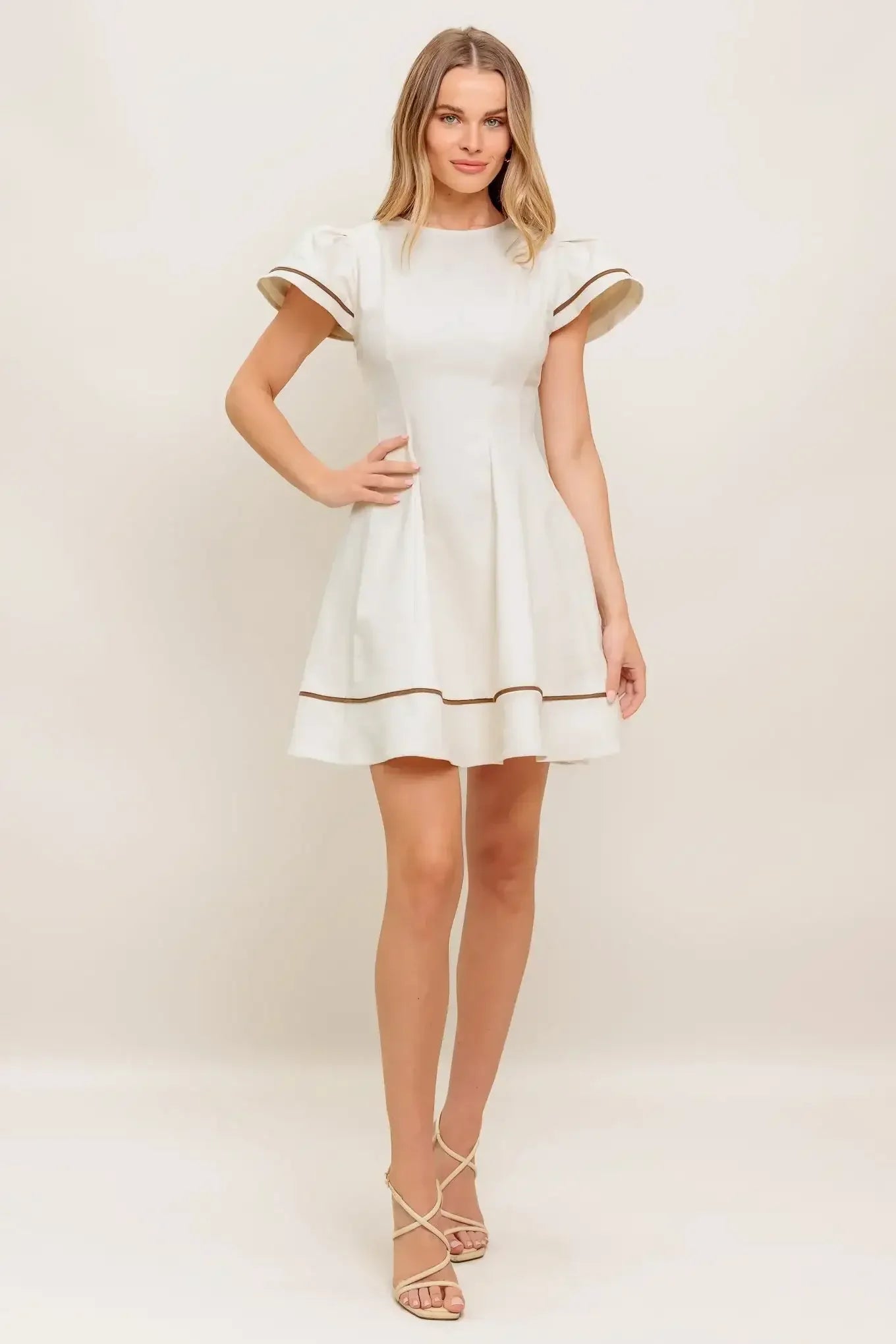 STARLA FLUTTER SLEEVE MINI DRESS
